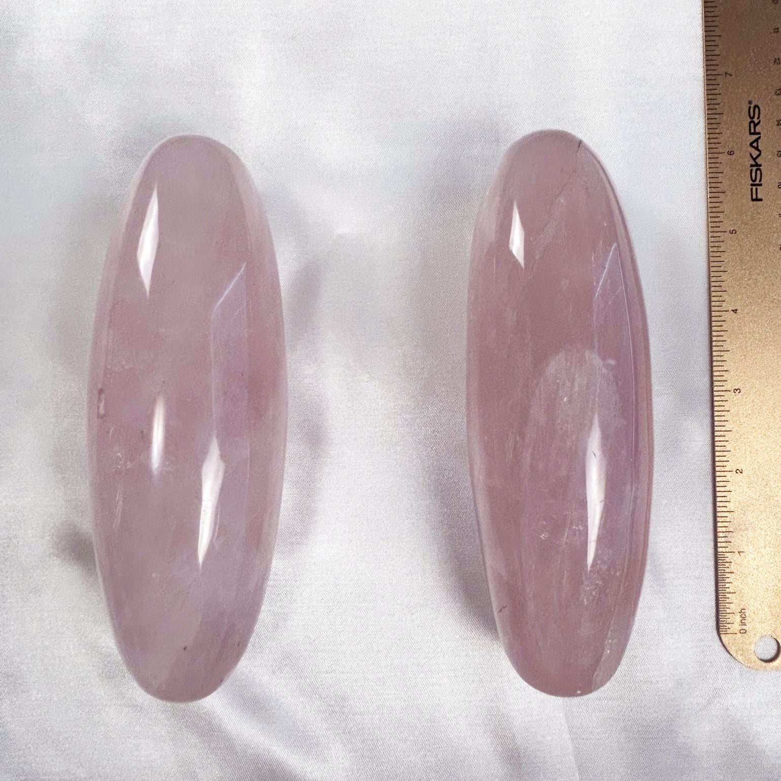 Rose Quartz Crystal Polished Massage Wands