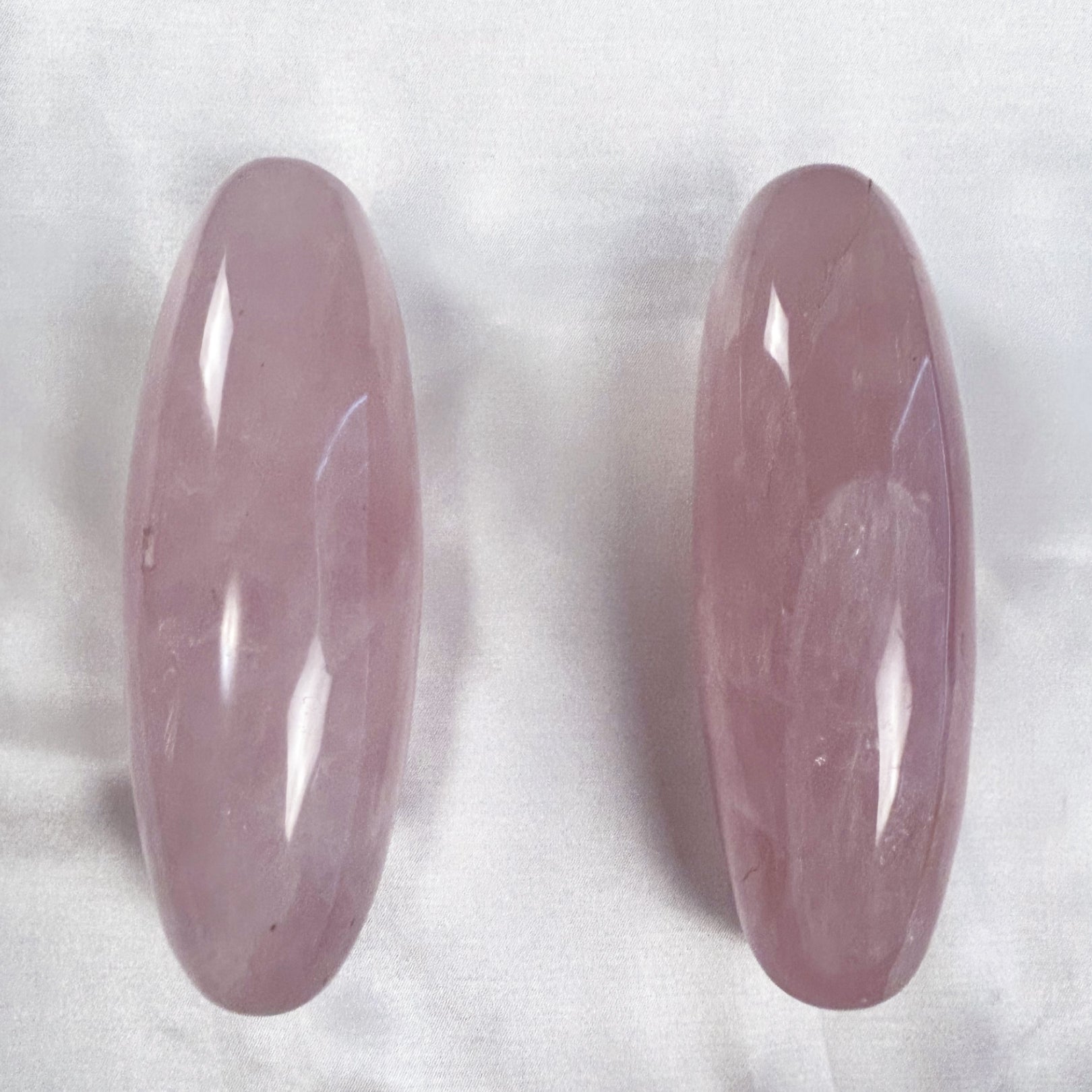 Rose Quartz Crystal Polished Massage Wands