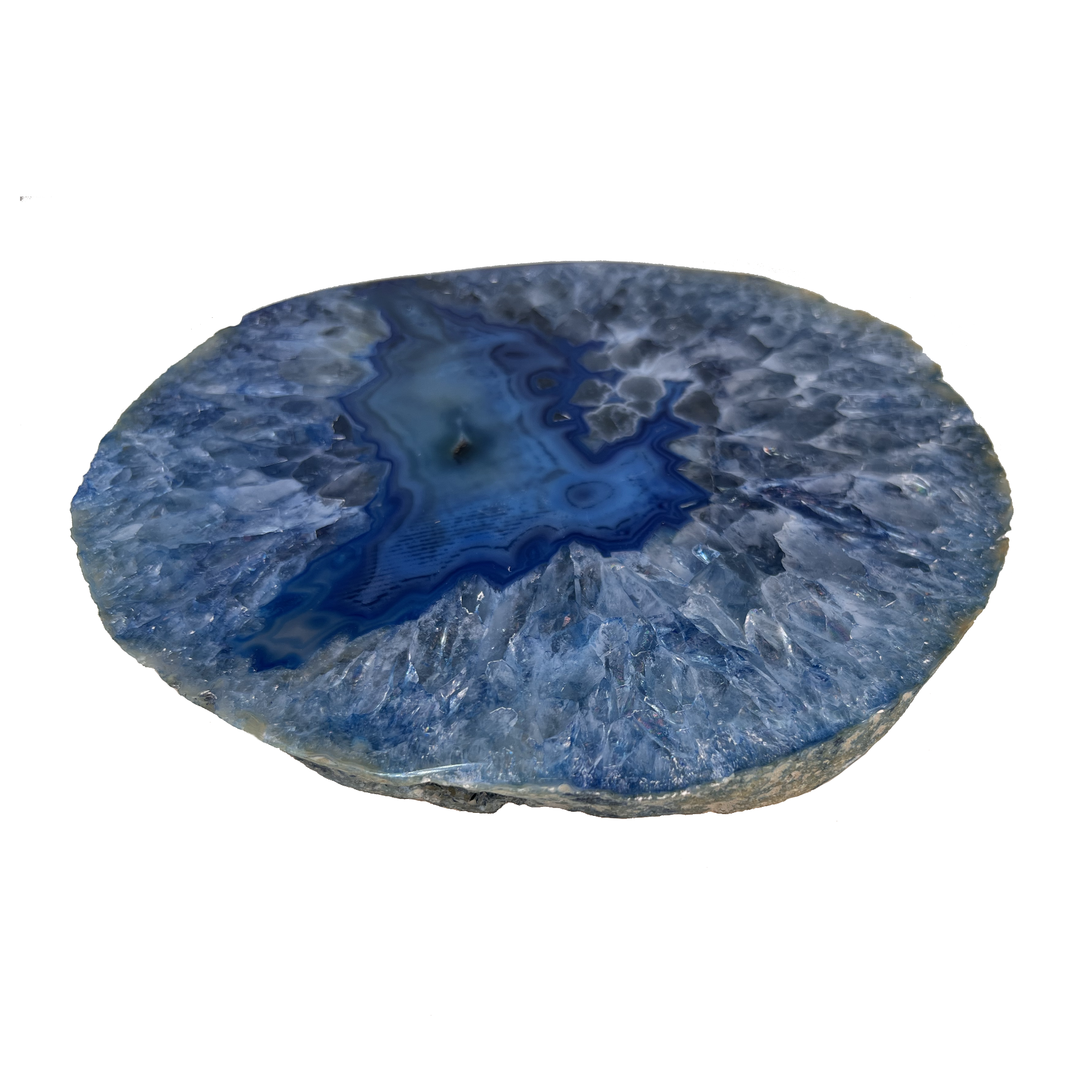 Placa de carga de cristal de ágata azul